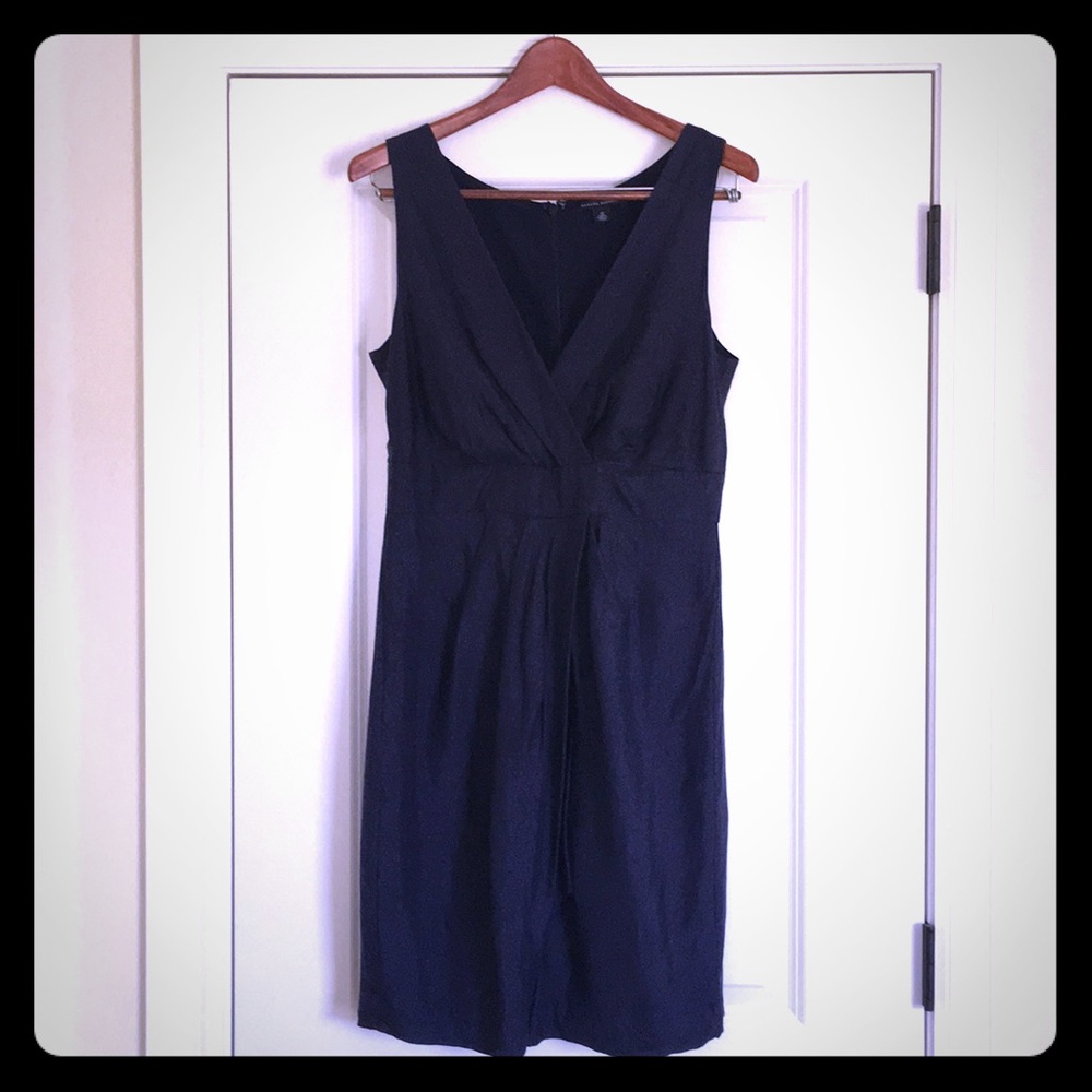 Navy Blue Banana Republic Silk Dress